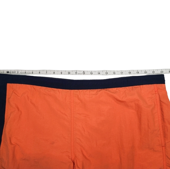Vintage 90s Speedo Mesh Lined Swim Trunks Orange Nylon Men's Size Large - Picture 11 of 13